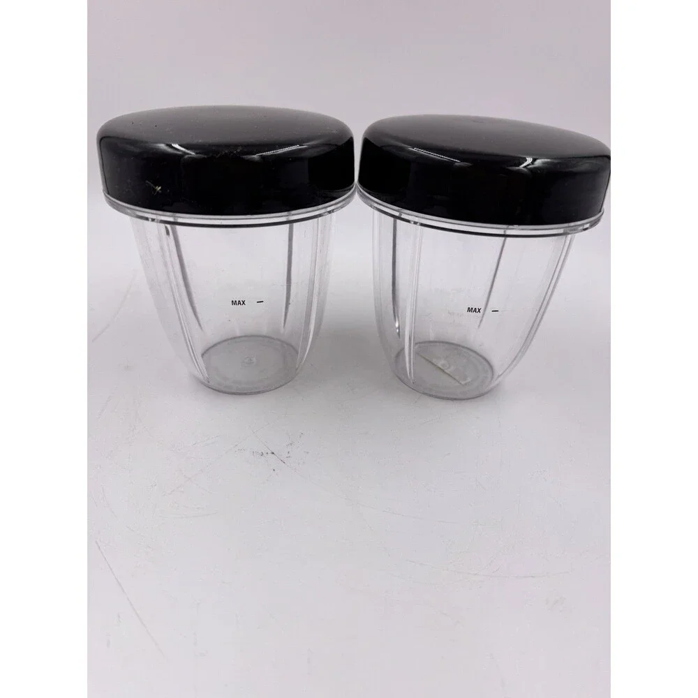 Veggie Bullet VB-102 Blender Replacement Cup Set 2 Cups with Lids and 1 Blade